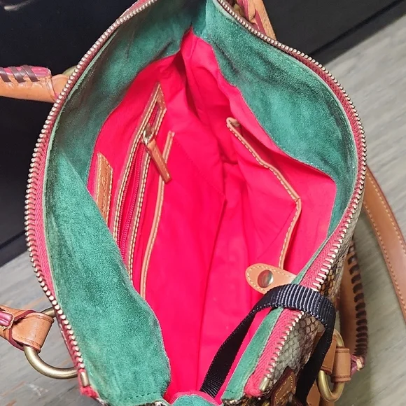 Dooney & Bourke Multicolor Snake Print Shoulder Bag - Picture 5 of 10